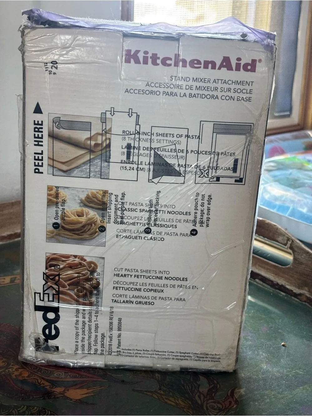 KitchenAid Red Pasta Roller & Cutter Attachment Set